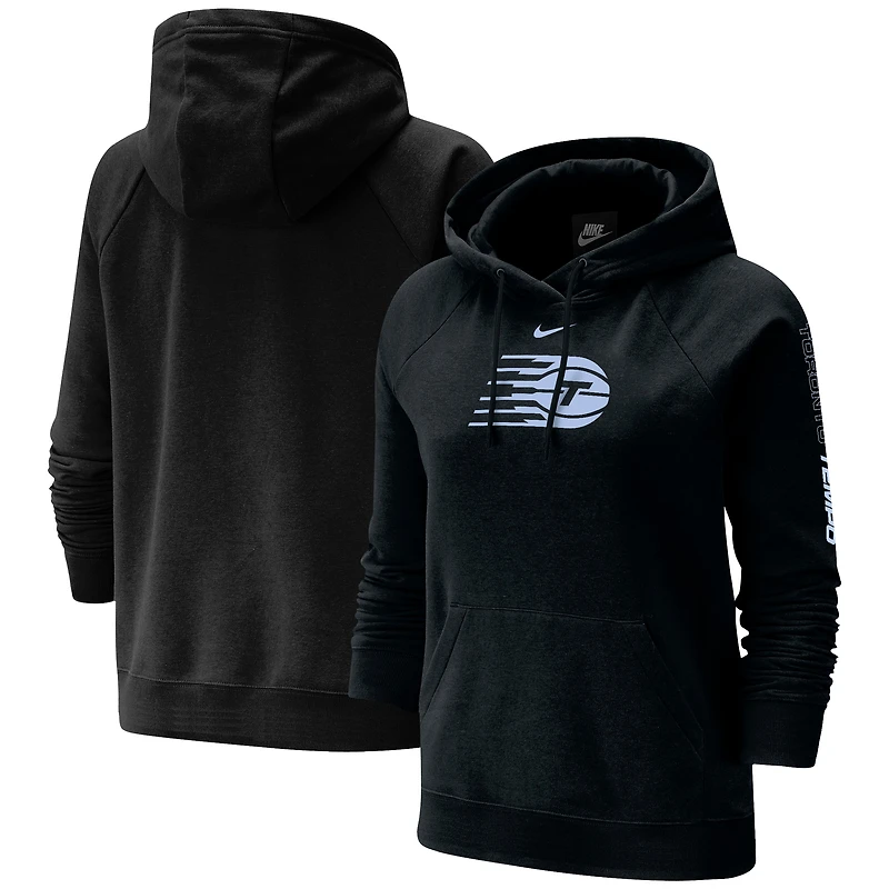 Women's Nike Black Toronto Tempo Varsity Fleece Tri-Blend Pullover Hoodie