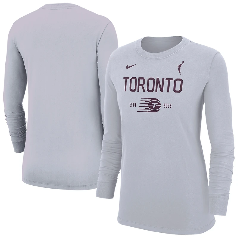 T-shirt à manches longues Nike Toronto Tempo Long Core blanc pour femme
