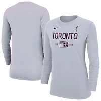 T-shirt à manches longues Nike Toronto Tempo Long Core blanc pour femme