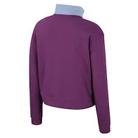 Women's Stadium Essentials  Bordeaux/Light Blue Toronto Tempo First Team Manager Half-Zip Jacket