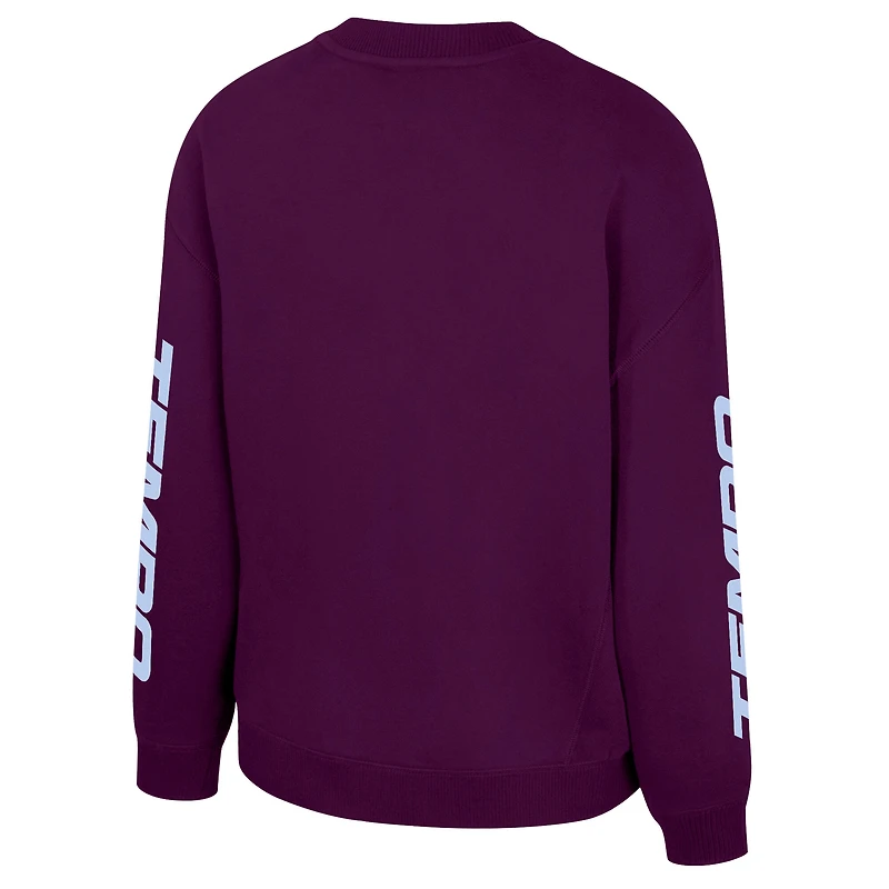 Women's Stadium Essentials  Bordeaux Toronto Tempo First Team Line Drill Crewneck Sweatshirt