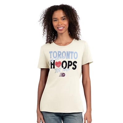 Women's Starter  Oatmeal Toronto Tempo Endzone T-Shirt