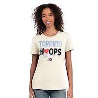 Women's Starter  Oatmeal Toronto Tempo Endzone T-Shirt