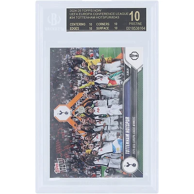  Tottenham Hotspur 2025 Topps Now UEFA Europa League Winners Black Label #34 BGS Authenticated 10 Card - 10,10,10,10 Subgrades