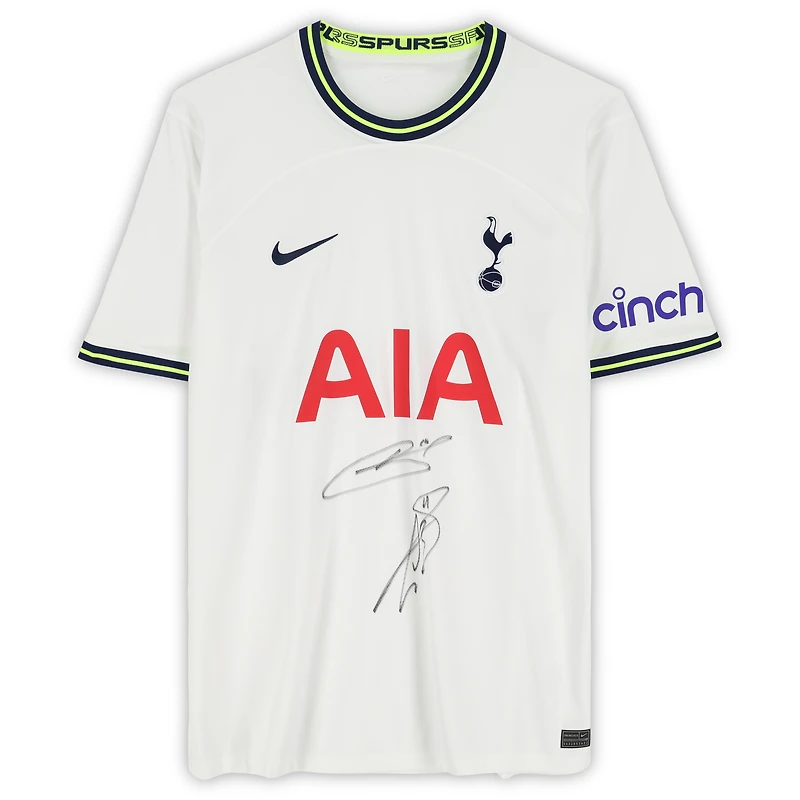 Maillot réplique Nike blanc 2022-23 autographié par Harry Kane et Gareth Bale de Tottenham Hotspur - Signature sur le devant