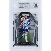Carte Panini Prizm EPL #165 autographiée 2020-21 de Tottenham Hotspur par Harry Kane, Beckett Fanatics, authentifiée et témoin