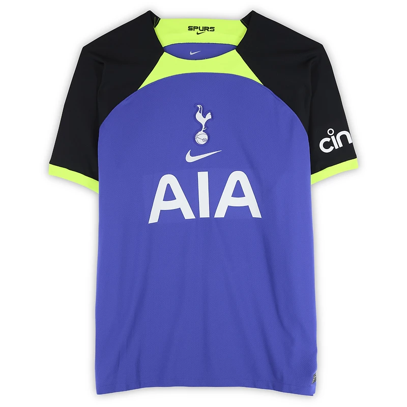 Maillot Nike extérieur bleu dédicacé par Harry Kane pour Tottenham Hotspur 2022-23