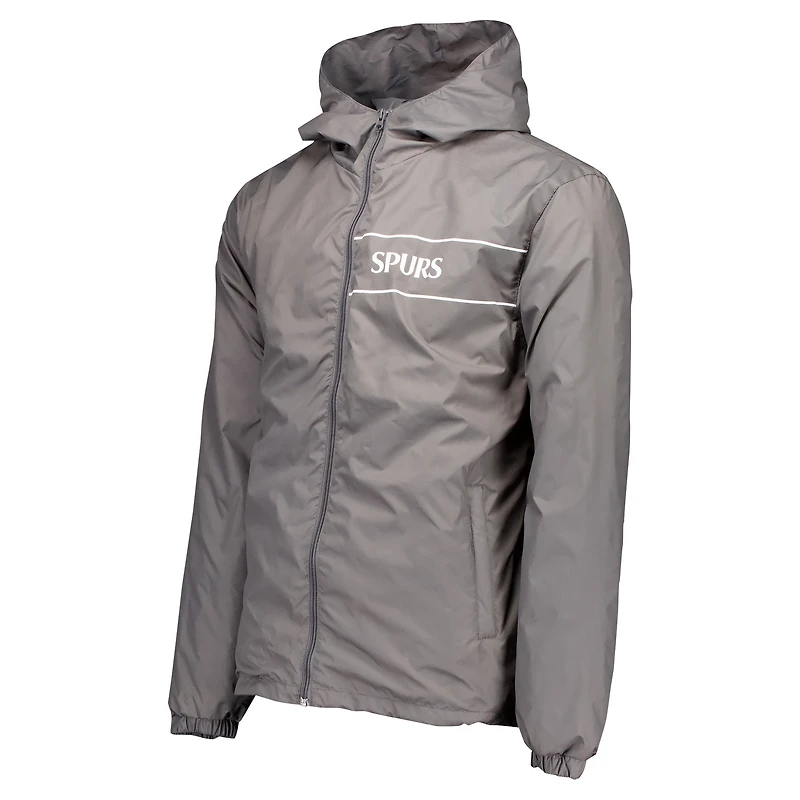 Veste coupe-vent zippée à capuche pour homme, gris, Tottenham Hotspur Home Match