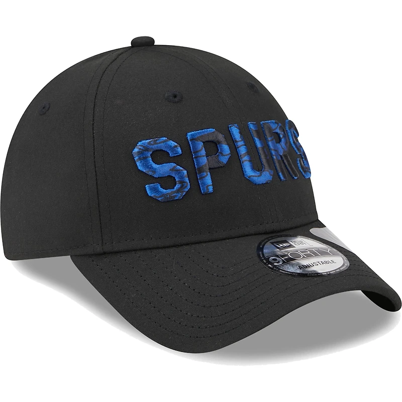 Casquette Tottenham Hotspur Overlay 9FORTY ajustable New Era noire pour homme