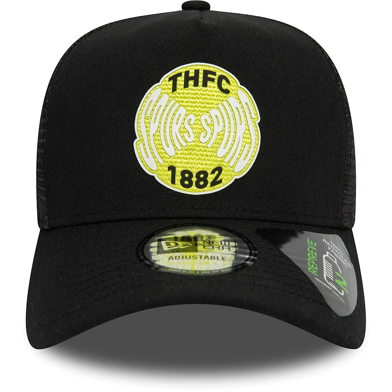 Men's New Era Black Tottenham Hotspur Repreve E-Frame Adjustable Trucker Hat