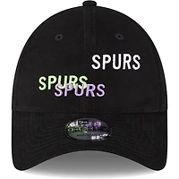 Casquette réglable 9FORTY Triple Wordmark Tottenham Hotspur New Era pour homme noire