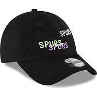 Casquette réglable 9FORTY Triple Wordmark Tottenham Hotspur New Era pour homme noire