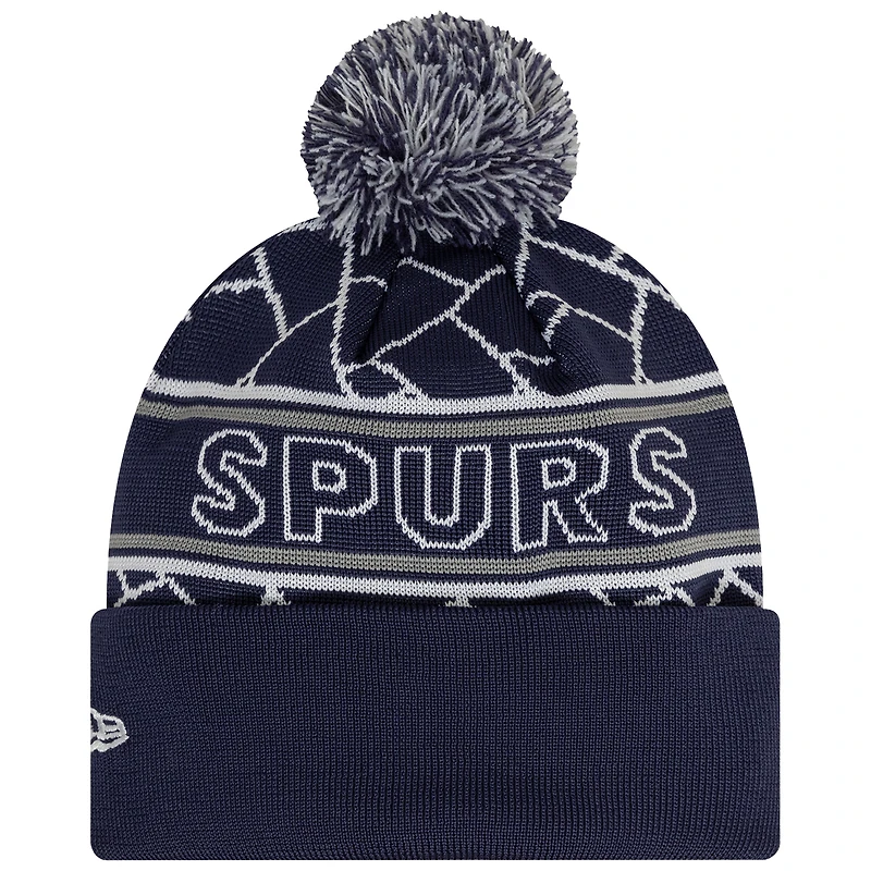 Men's New Era Navy Tottenham Hotspur Sport Cuffed Knit Hat with Pom