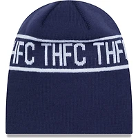 Men's New Era Navy Tottenham Hotspur Wordmark Skull Knit Hat