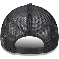 Men's New Era Tottenham Hotspur Black Glitch All Over Print E-Frame Trucker Adjustable Hat