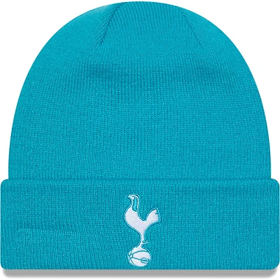 Bonnet en tricot à revers New Era turquoise Tottenham Hotspur pour homme