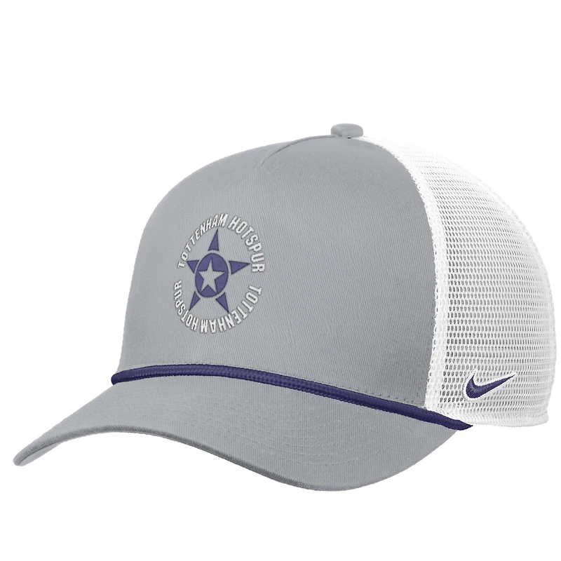 Casquette trucker Nike Tottenham Hotspur Rise Rope grise pour homme