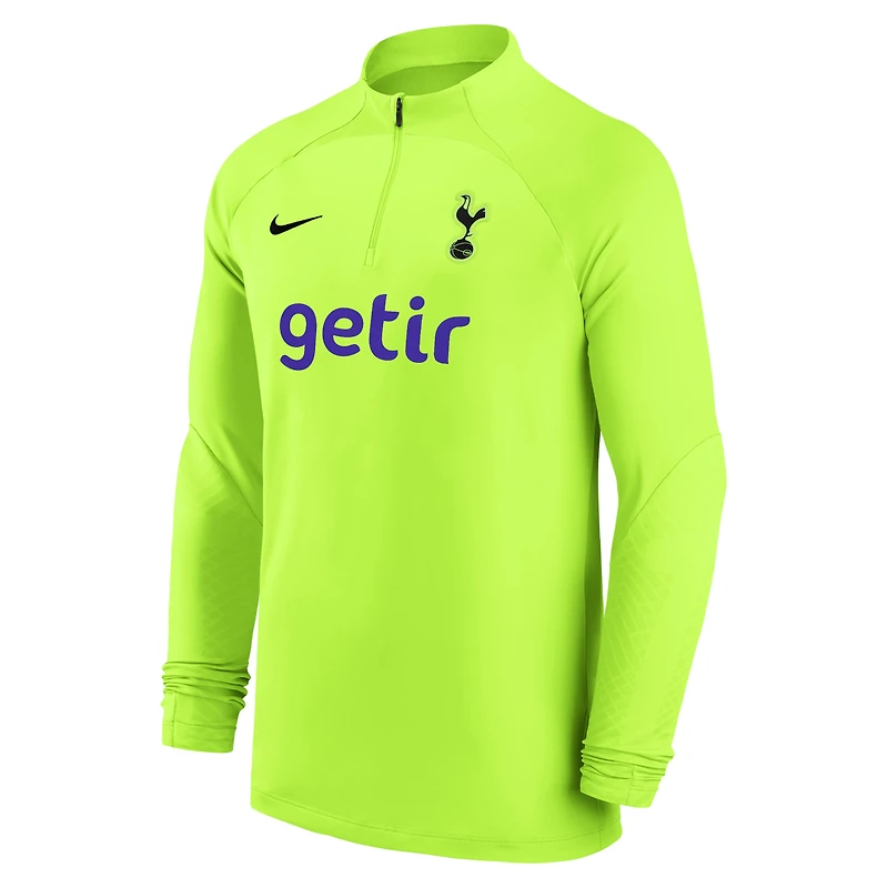Haut à manches longues raglan quart zip Nike Tottenham Hotspur 2022/23 Strike Drill Performance pour Homme - Jaune