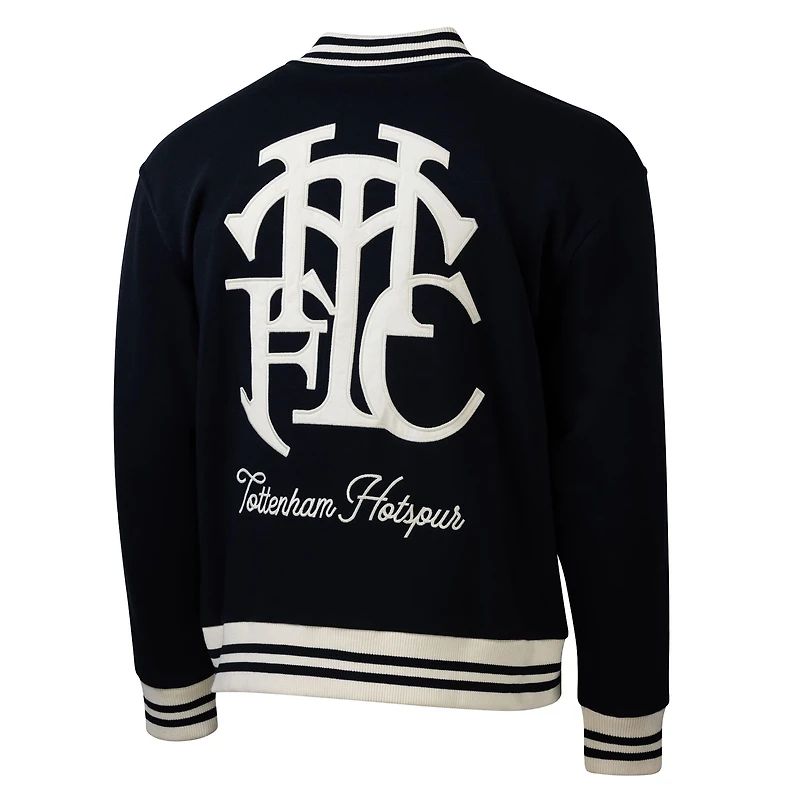 Pull universitaire en polaire pour homme, motif Sport Design Suède, bleu marine, Tottenham Hotspur, coup franc