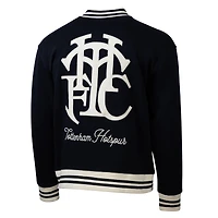 Pull universitaire en polaire pour homme, motif Sport Design Suède, bleu marine, Tottenham Hotspur, coup franc