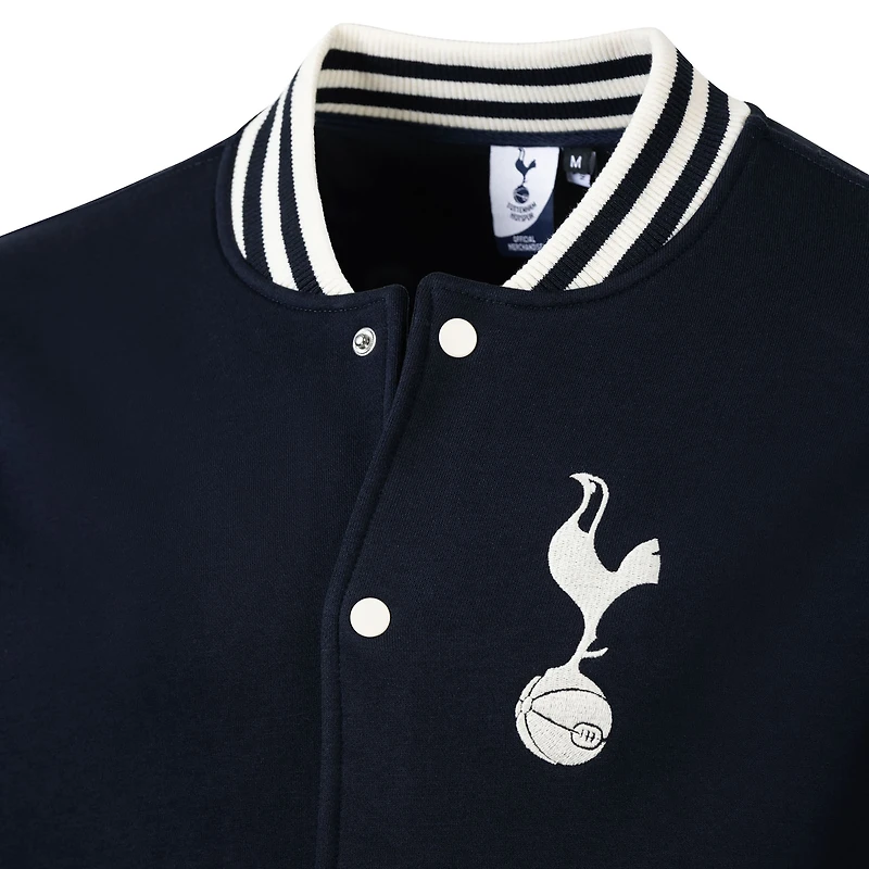 Pull universitaire en polaire pour homme, motif Sport Design Suède, bleu marine, Tottenham Hotspur, coup franc