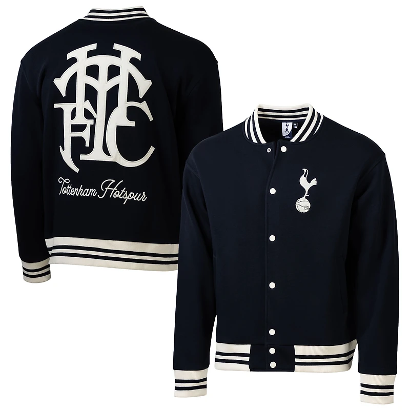 Pull universitaire en polaire pour homme, motif Sport Design Suède, bleu marine, Tottenham Hotspur, coup franc