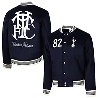 Veste universitaire en laine bleu marine Tottenham Hotspur Free Kick pour homme, design sportif suédois