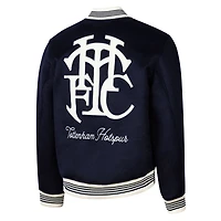 Veste universitaire en laine bleu marine Tottenham Hotspur Free Kick pour homme, design sportif suédois