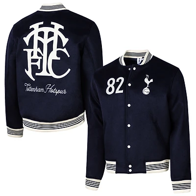 Veste universitaire en laine bleu marine Tottenham Hotspur Free Kick pour homme, design sportif suédois