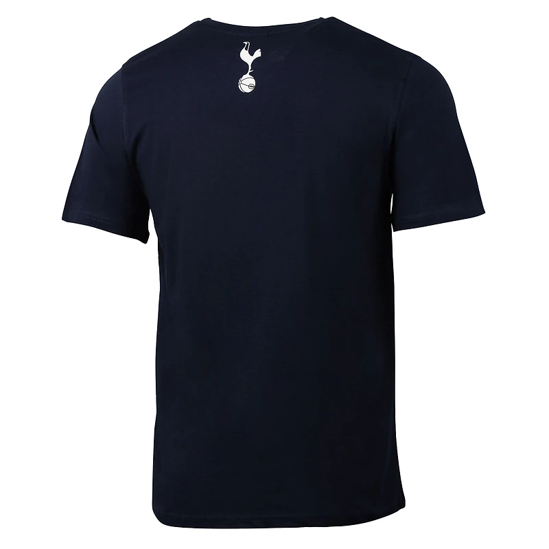 T-shirt décontracté avec poche d'après-match pour homme, bleu marine, motif Sport Design Suède Tottenham Hotspur