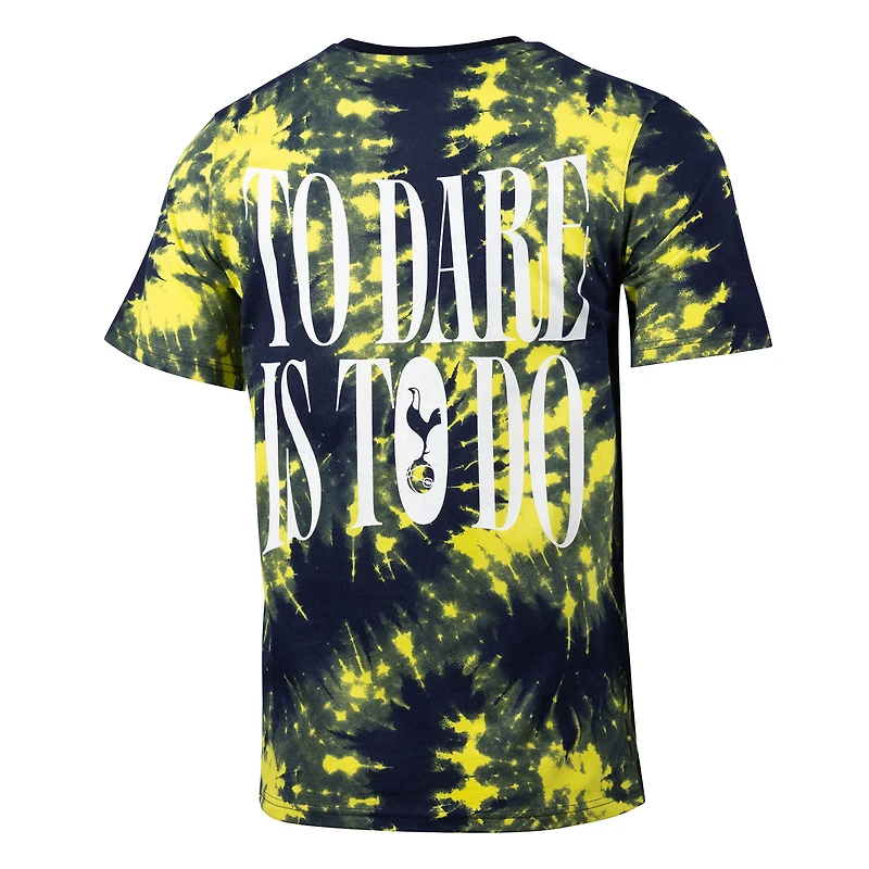 T-shirt tie-dye décontracté pour homme, bleu marine, motif Sport Design Suède Tottenham Hotspur
