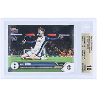 Mikey Moore Tottenham Hotspur 2024-25 Topps Now Youngest English Goalscorer In A Major European Competition #17 BGS Authenticated 10 Rookie Card - 10,10,10,9.5 Subgrades