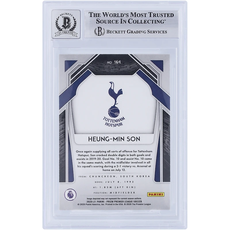 V106832 TTT Heung-Min Son Tottenham Hotspur F.C. Autographié 2020-21 Panini Prizm EPL #164 Beckett Fanatics Witnessed Authentifié 9/10 Carte 7 Son Heung-Min AUT PAA TRADING CARDS 45831 AUTTRC CA01SC0554 #78