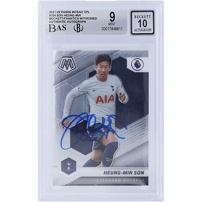 V106832 TTT Heung-Min Son Tottenham Hotspur F.C. Autographié 2021-22 Panini Mosaic EPL #104 Beckett Fanatics Witnessed Authentifié 9/10 Carte 7 Son Heung-Min AUT PAA TRADING CARDS 45831 AUTTRC CA01SC0557 #79