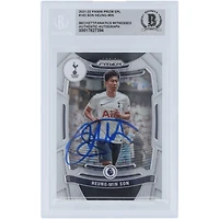 Carte Panini Prizm EPL n° 163 autographiée par Son Heung-min Tottenham Hotspur 2021-22, signée Beckett Fanatics