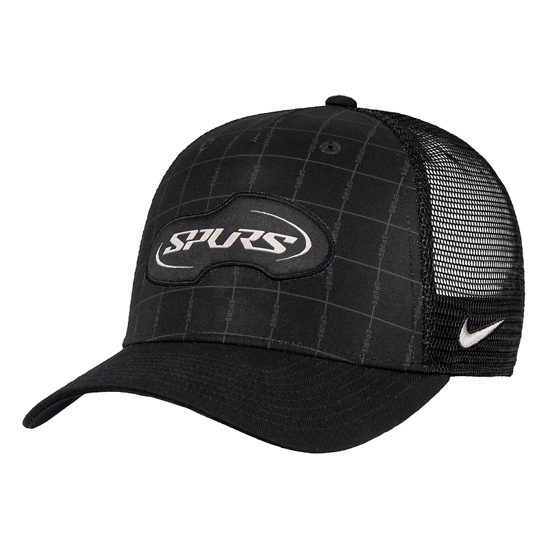 Casquette ajustable Nike noire unisexe à imprimé Tottenham Hotspur Rise Trucker