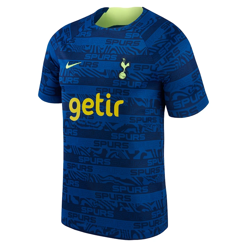 Haut de performance raglan d'avant-match Nike Tottenham Hotspur 2022 bleu pour enfant