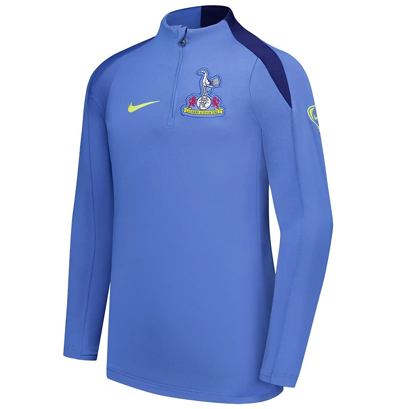 Youth Nike Blue Tottenham Hotspur 2025/26 Strike Drill Quarter-Zip Dri-FIT Long Sleeve Top