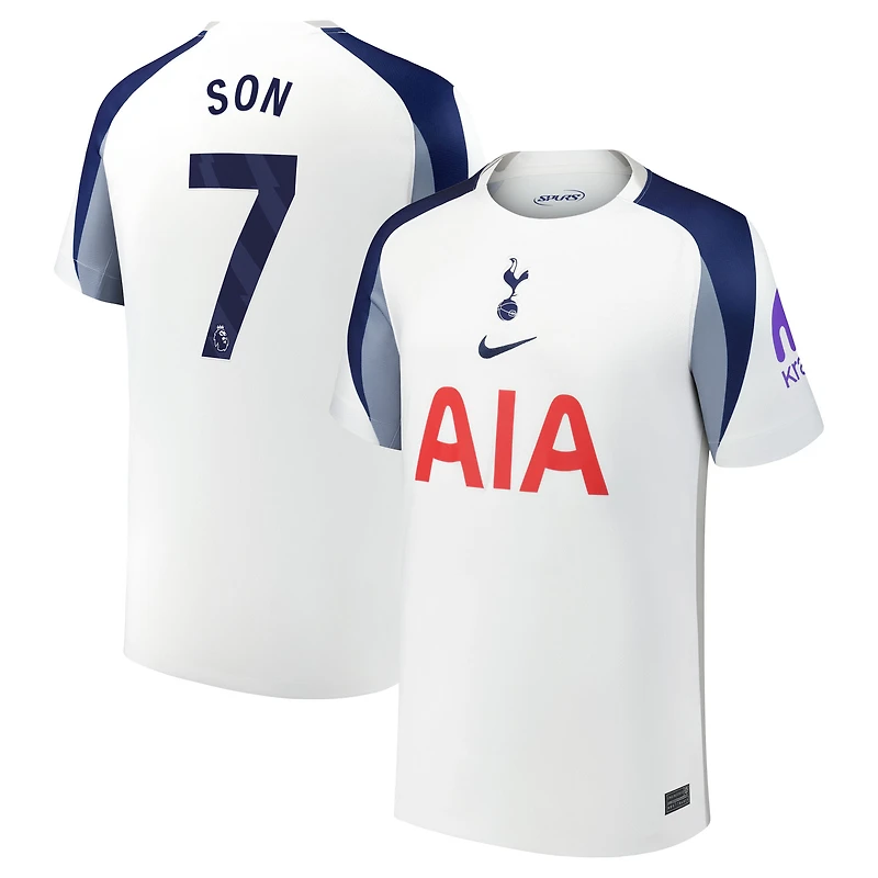 Maillot Nike Son Heung-Min blanc Tottenham Hotspur 2025/26 Domicile Réplique