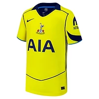Maillot Nike jaune Tottenham Hotspur 2025/26 troisième réplique pour jeunes