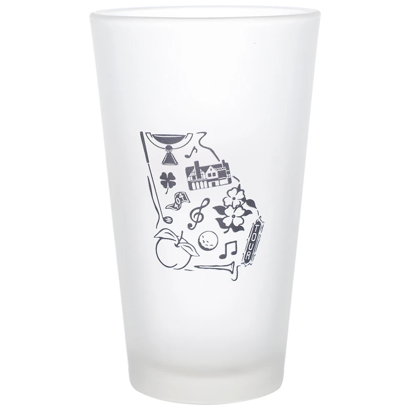 Verre à bière givré avec carte du championnat PGA TOUR 2024