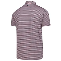 Polo FootJoy Tour Championship Balance Stripe Lisle ProDry rouge pour homme