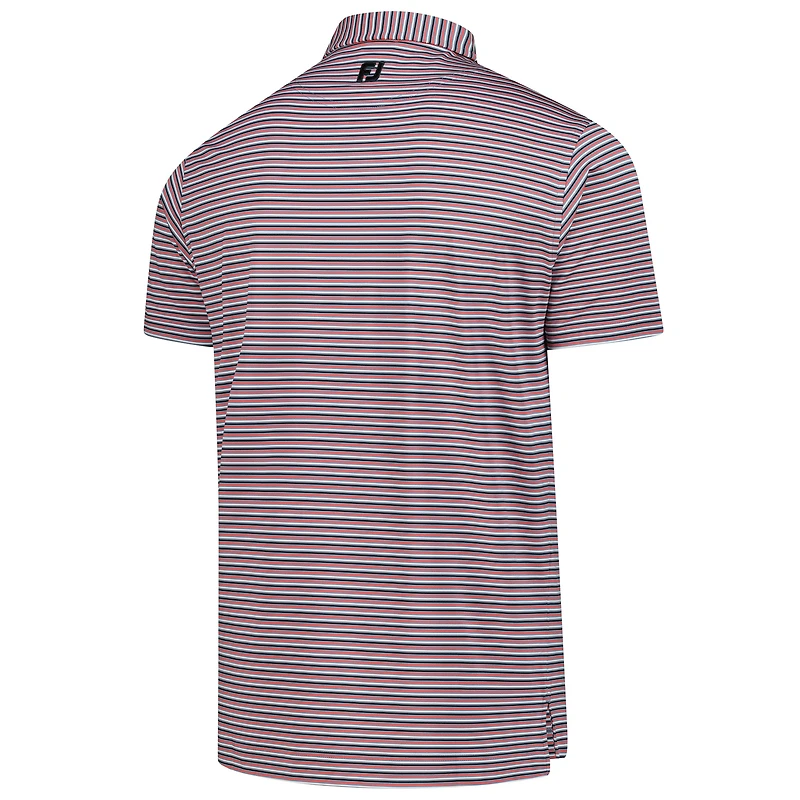 Men's FootJoy Red TOUR Championship Balance Stripe Lisle ProDry Polo