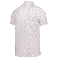 Polo piqué extensible FootJoy Tour Championship ProDry Bounce Print pour homme, blanc