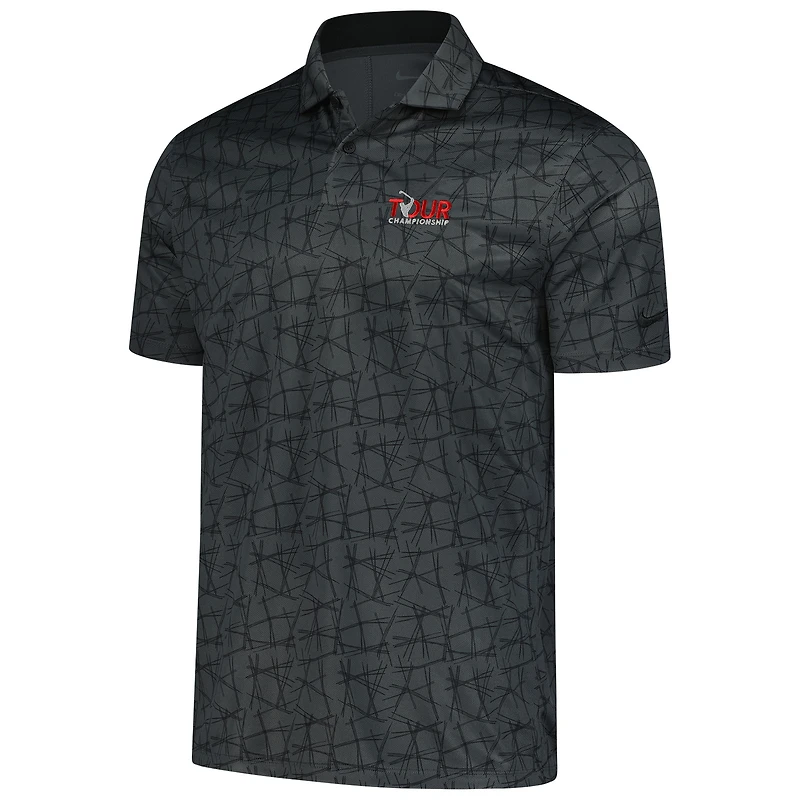 Men's Nike Black TOUR Championship Victory All-Over Print Performance Polo