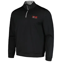 Men's Barstool Golf Black TOUR Championship Quarter-Zip Top