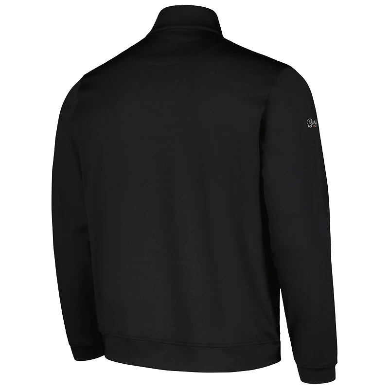 Men's Barstool Golf Black TOUR Championship Quarter-Zip Top