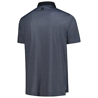 Polo FootJoy Tour Championship noir à imprimé damier Lisle ProDry pour homme