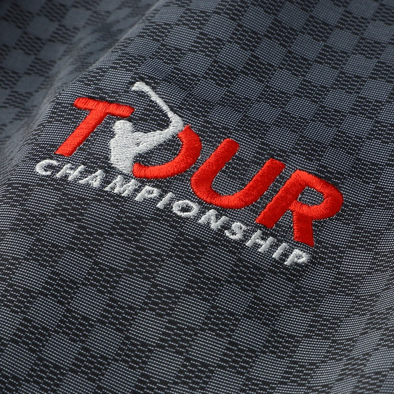Polo FootJoy Tour Championship noir à imprimé damier Lisle ProDry pour homme