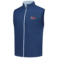 Men's FootJoy Navy TOUR Championship Ottoman Knit Full-Zip Vest